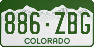 CO license plate 886ZBG