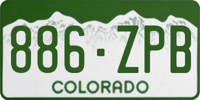 CO license plate 886ZPB