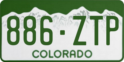 CO license plate 886ZTP