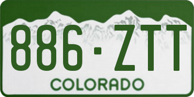 CO license plate 886ZTT