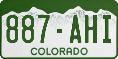 CO license plate 887AHI