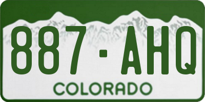 CO license plate 887AHQ