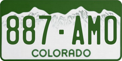 CO license plate 887AMO