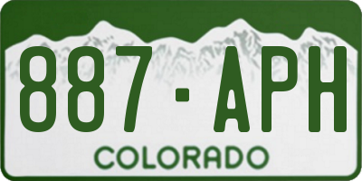 CO license plate 887APH