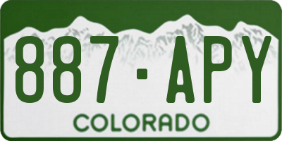 CO license plate 887APY