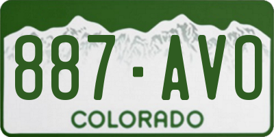 CO license plate 887AVO