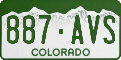 CO license plate 887AVS