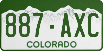 CO license plate 887AXC