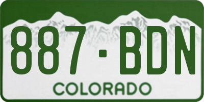 CO license plate 887BDN