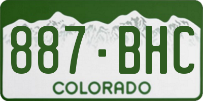 CO license plate 887BHC
