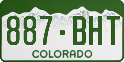CO license plate 887BHT