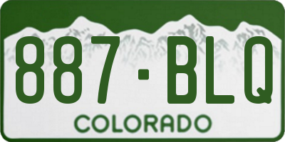 CO license plate 887BLQ
