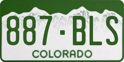 CO license plate 887BLS
