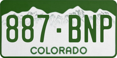 CO license plate 887BNP