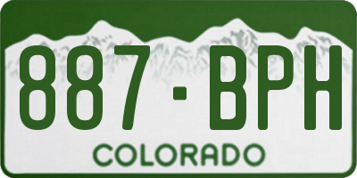 CO license plate 887BPH