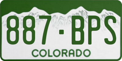 CO license plate 887BPS