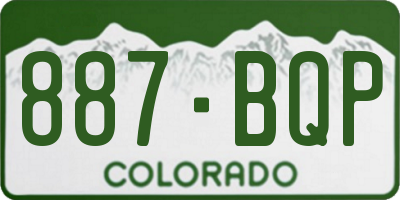 CO license plate 887BQP