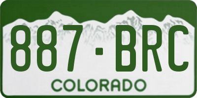 CO license plate 887BRC