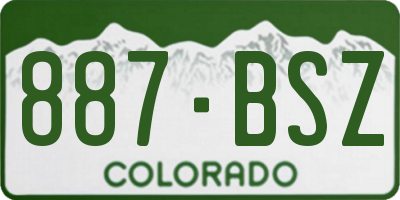 CO license plate 887BSZ