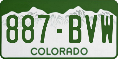 CO license plate 887BVW