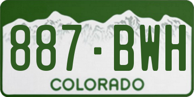 CO license plate 887BWH