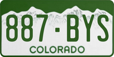 CO license plate 887BYS