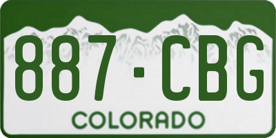 CO license plate 887CBG