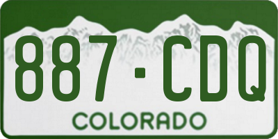 CO license plate 887CDQ