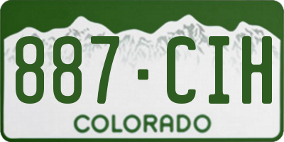 CO license plate 887CIH