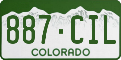 CO license plate 887CIL