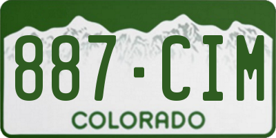 CO license plate 887CIM
