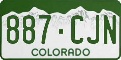 CO license plate 887CJN