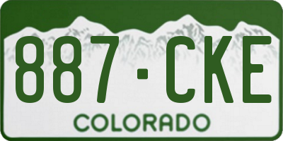 CO license plate 887CKE