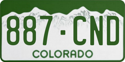 CO license plate 887CND