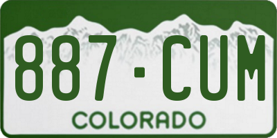 CO license plate 887CUM