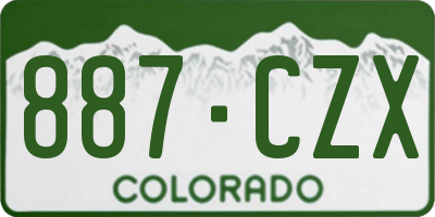 CO license plate 887CZX