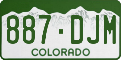 CO license plate 887DJM