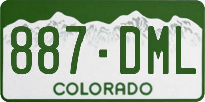 CO license plate 887DML
