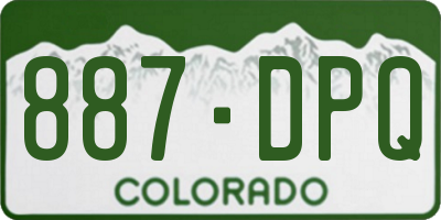 CO license plate 887DPQ