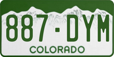CO license plate 887DYM