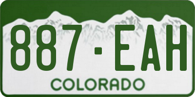 CO license plate 887EAH