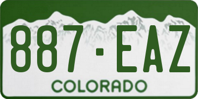 CO license plate 887EAZ