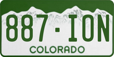 CO license plate 887ION