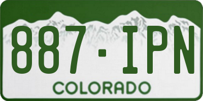 CO license plate 887IPN