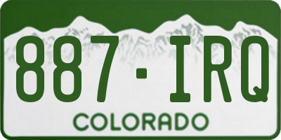 CO license plate 887IRQ