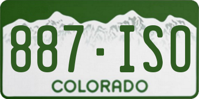 CO license plate 887ISO