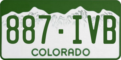 CO license plate 887IVB