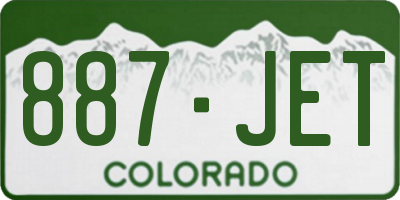CO license plate 887JET
