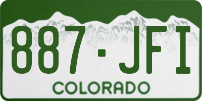 CO license plate 887JFI