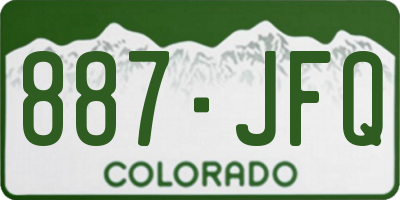 CO license plate 887JFQ